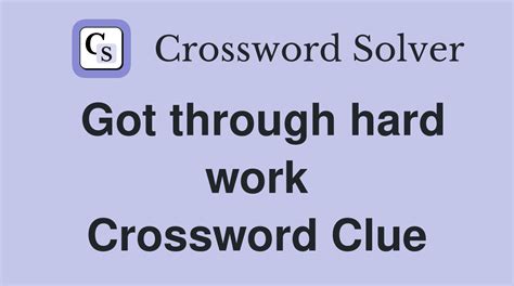 hard working crossword clue